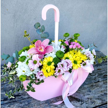 Цветы в зонтике...