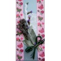 Handmade postcard with sublimated flowers