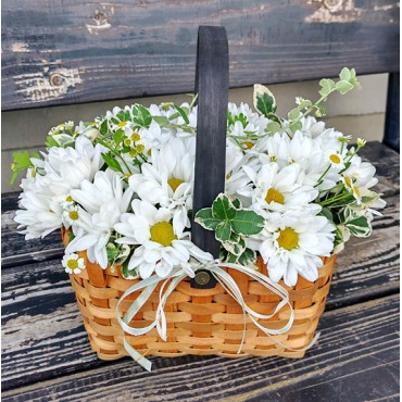 Корзинка с ромашками...