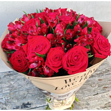 Букет красный...