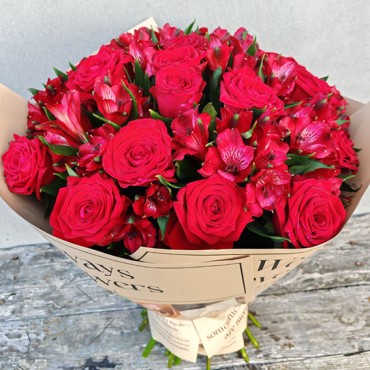 Букет красный...